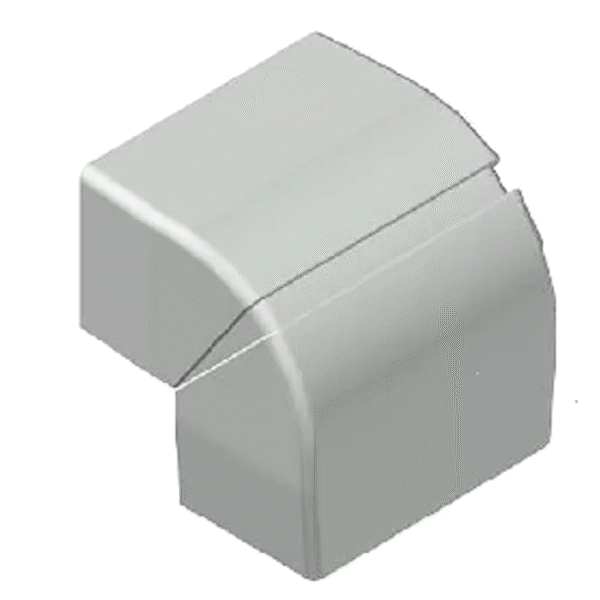 Ângulo exterior variável para calha 180x50mm branco - Efapel 10296RBR