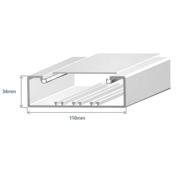 Calha 110x34mm L75 branca - Efapel 10080RBR 1M