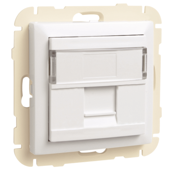 Aro com Módulo 1 Saída para conectores RJ45 - Branco - Efapel 90441SBR