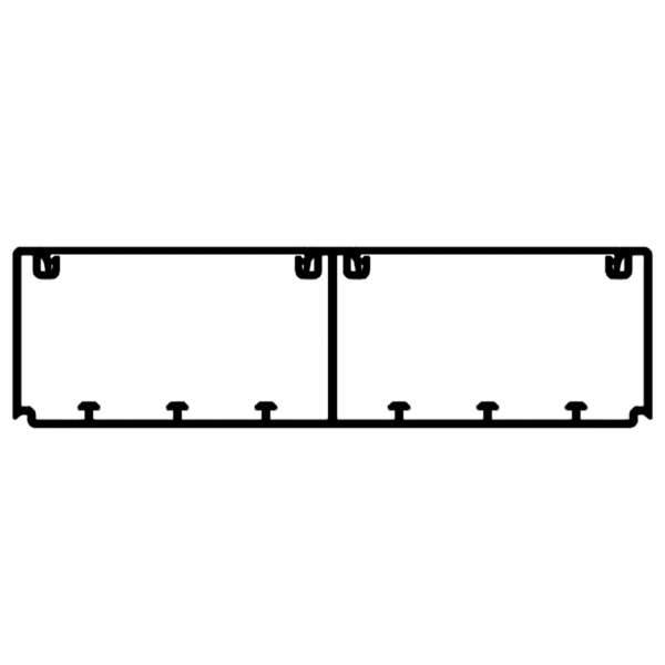Calha 180x50mm L75 branca - Efapel 10290RBR 1M