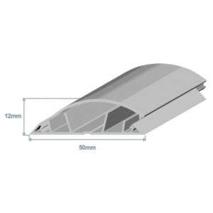Calha de chão 50x12mm cinzenta - Efapel 10110CCZ 1M