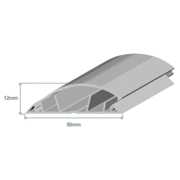 Calha de chão 50x12mm cinzenta - Efapel 10110CCZ 2M