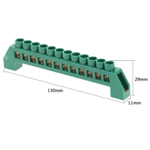 Barramento isolado terra 12 ligações 10mm2 63A