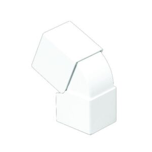 Ângulo exterior variável Efapel 13066ABR – para calha 80x60 mm, branco