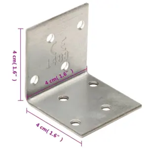 Suporte angular 40x40x40 mm aço galvanizado