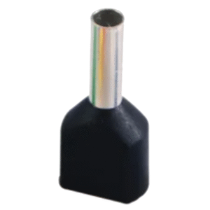 Terminal tubular isolado (ferrule) tipo E Duplo 1.5m2 TE1508 preto [Pack 100 unidades]