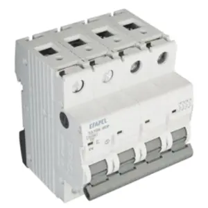 Disjuntor Efapel 55106 4CP – 4P, curva C, 6 A, 4,5 kA