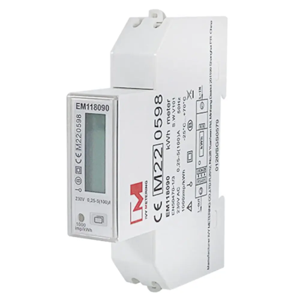 Medidor de Energia Monofásico Bidirecional DIN-Rail MID – IVY EM118090