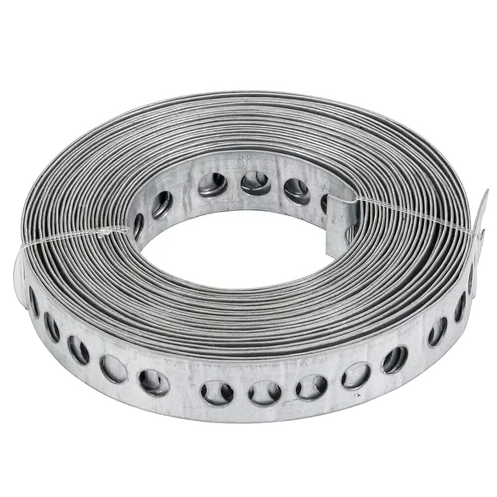 Cinta Metálica Perfurada Parkside; buracos 7mm diametro; 15mx12mm