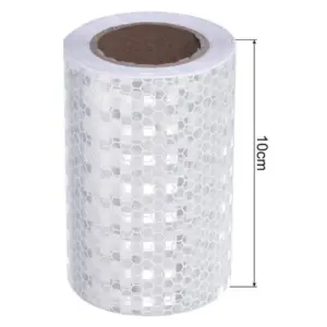 Fita sinalizadora refletora PVC 10CM S W 5M