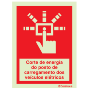 Sinal de corte de energia do posto de carregamento dos veículos elétricos - P 05 57