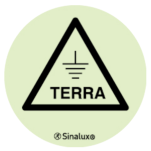 Etiqueta para equipamentos, perigo ligação à terra - P 20 17