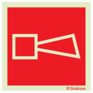 Sinal de avisador sonoro Sinalux P 05 40 – vermelho, de 150 x 150 a 400 x 400 mm