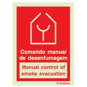 Sinal de comando manual de desenfumagem | Manual control of smoke evacuation - P 05 64