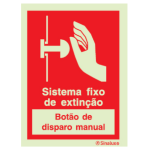Sinal de sistema fixo de extinção, botão de disparo manual - P 05 71