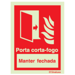 Sinal de porta corta-fogo, manter fechada - P 05 76