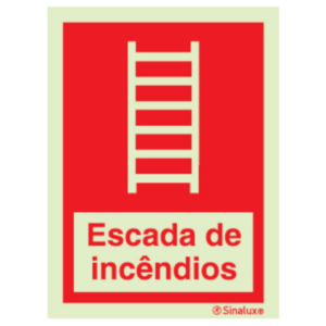 Sinal de escada de incêndios - P 05 82