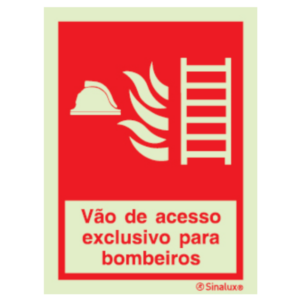 Sinal de vão de acesso exclusivo para bombeiros - P 05 83