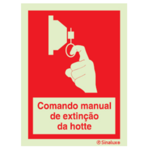 Sinal de comando manual de extinção da hotte - P 05 84