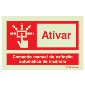 Sinal de ativar comando manual de extinção automática de incêndio - P 05 87