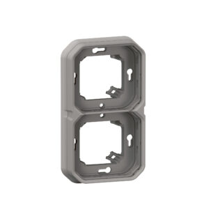 Aro duplo Legrand 069683L – Plexo, de encastrar, 2 postos, IP55, cinzento