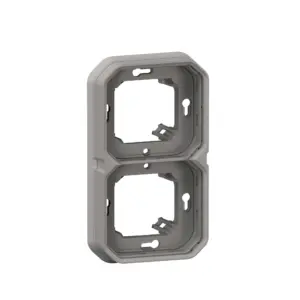 Aro duplo Legrand 069683L – Plexo, de encastrar, 2 postos, IP55, cinzento