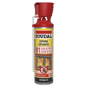 Espuma expansiva poliuretano temperaturas altas fogo B1 500 ml Soudal