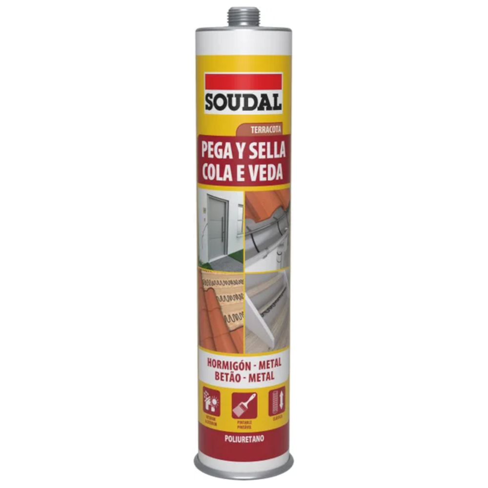Cola e Vedante Soudal Terracota 290ml