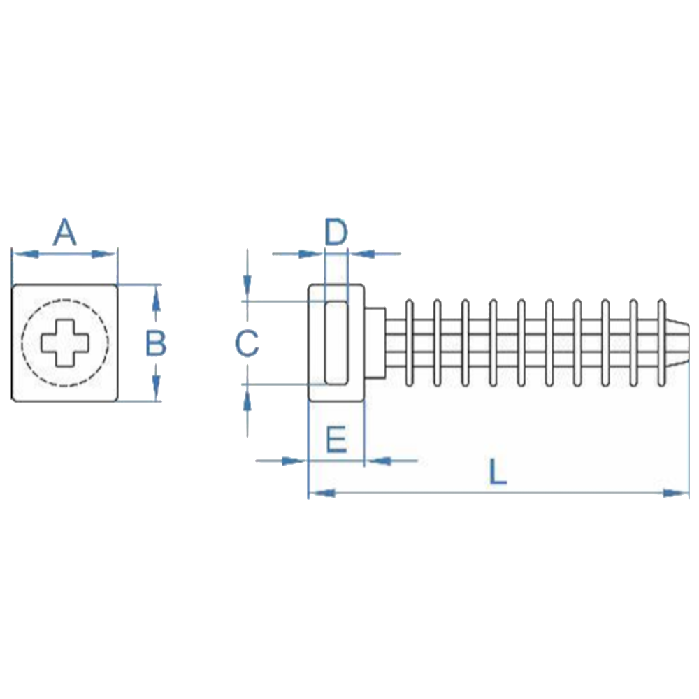 Bucha Taco para abraçadeiras até 9mm Preto - Image 2