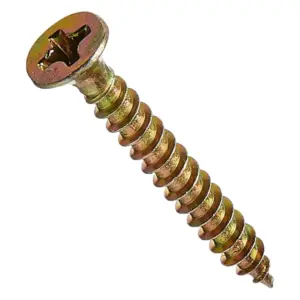Parafuso cabeça de embeber Auto-Roscante Aço bicromatado Phillips Ø5x45 mm