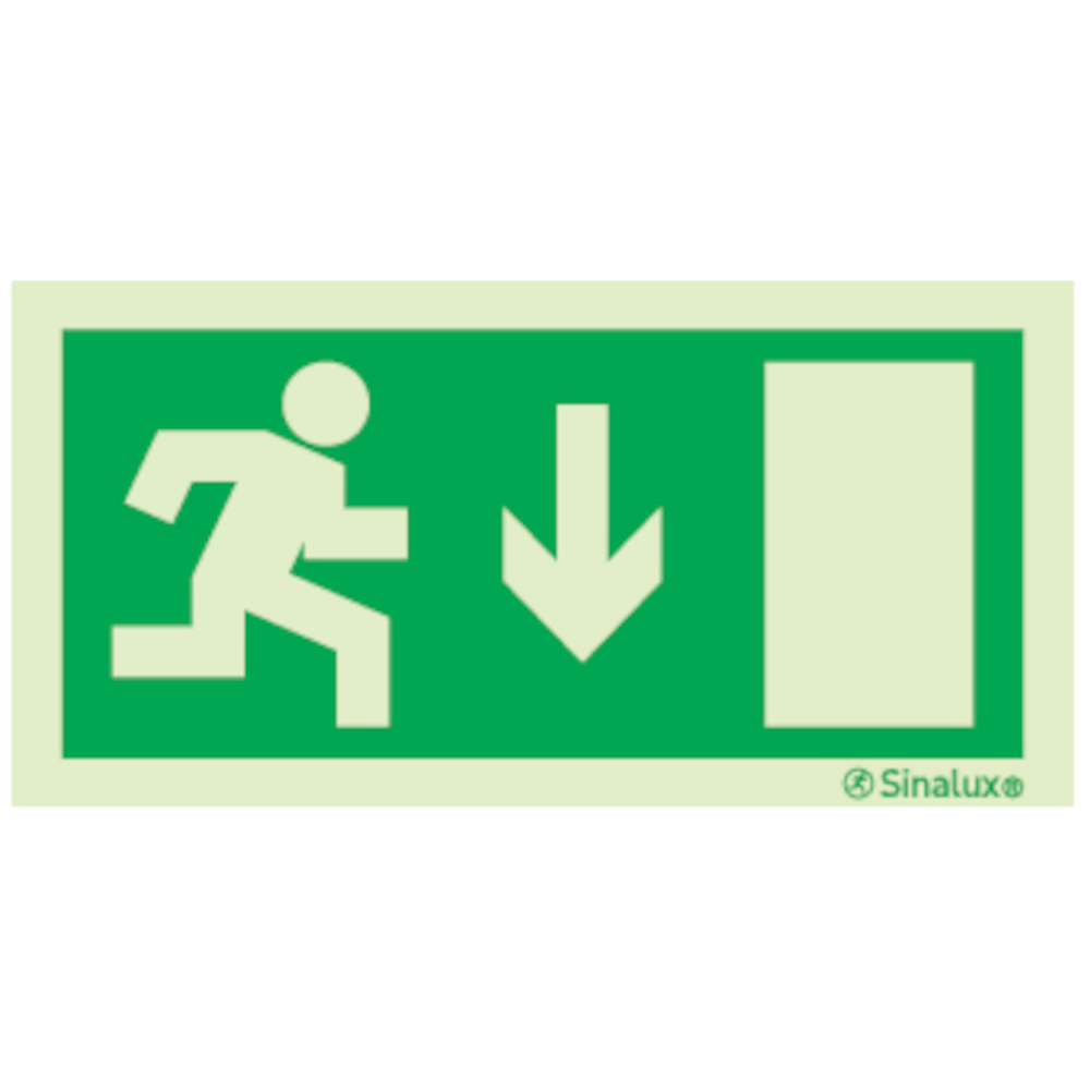 Sinal de evacuação, porta de saída - P 00 17