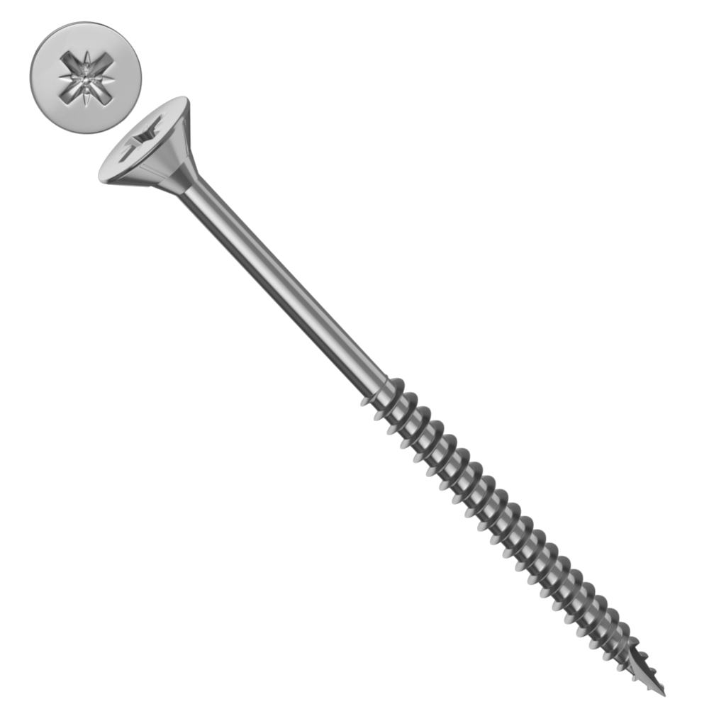 Parafuso de cabeça de embeber Ø6×100 mm – aço zincado, Pozidriv