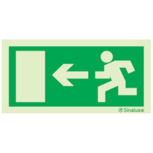 Sinal de evacuação, saída para a esquerda - P 00 08