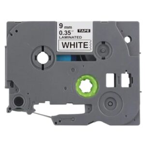 Fita para Brother TZE-231 Compatível Laminada 9mm x 8m Branco/Preto