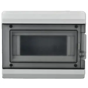 Quadro elétrico saliente estanque HT-8 – 8 módulos, 1 fila, IP65, porta fumada