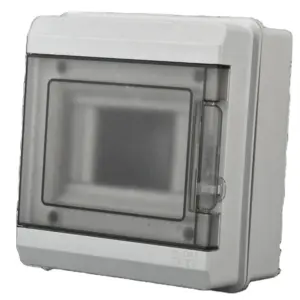 Quadro elétrico saliente estanque HT-5 – 5 módulos, 1 fila, IP65, porta fumada