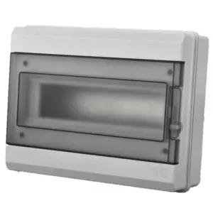 Quadro elétrico saliente estanque HT-12 – 12 módulos, 1 fila, IP65, porta fumada
