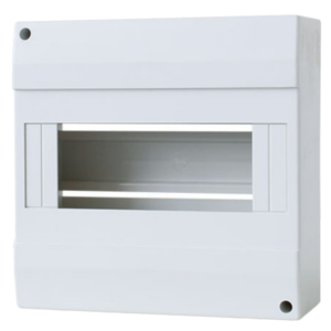 Quadro elétrico saliente LH-S 8 – 8 módulos, 1 fila, sem porta