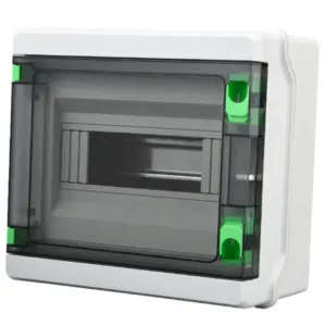 Quadro elétrico saliente estanque HA-9 – 9 módulos, 1 fila, IP65, porta fumada