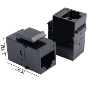 Acoplador União RJ45 CAT6 Preto