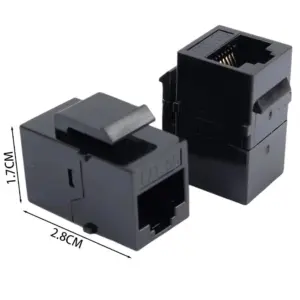 Acoplador União RJ45 CAT6 Preto