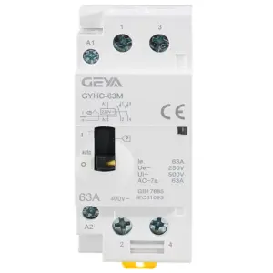 Contactor modular Geya GYHC-63 – 2P, 63 A, 2NA, bobina 230 V