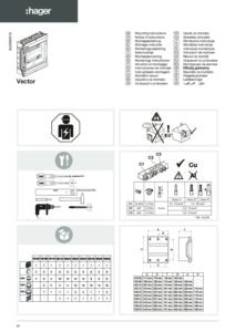 Instruções de montagem – Hager Vector VE106F