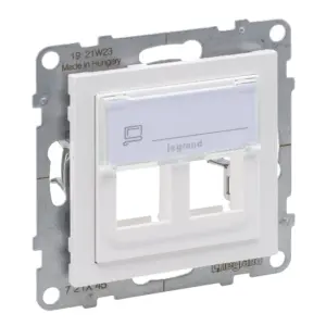 Adaptador Keystone Legrand New Suno – duplo, branco, alumínio ou preto