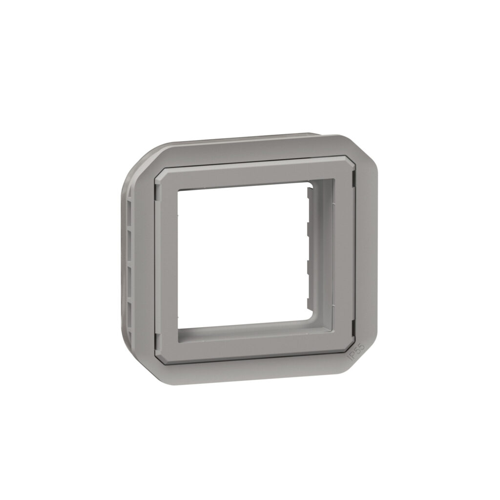 Adaptador Mosaic Legrand Plexo 069582L – para funções Mosaic de 2 módulos, sem tampa, IP20, cinzento