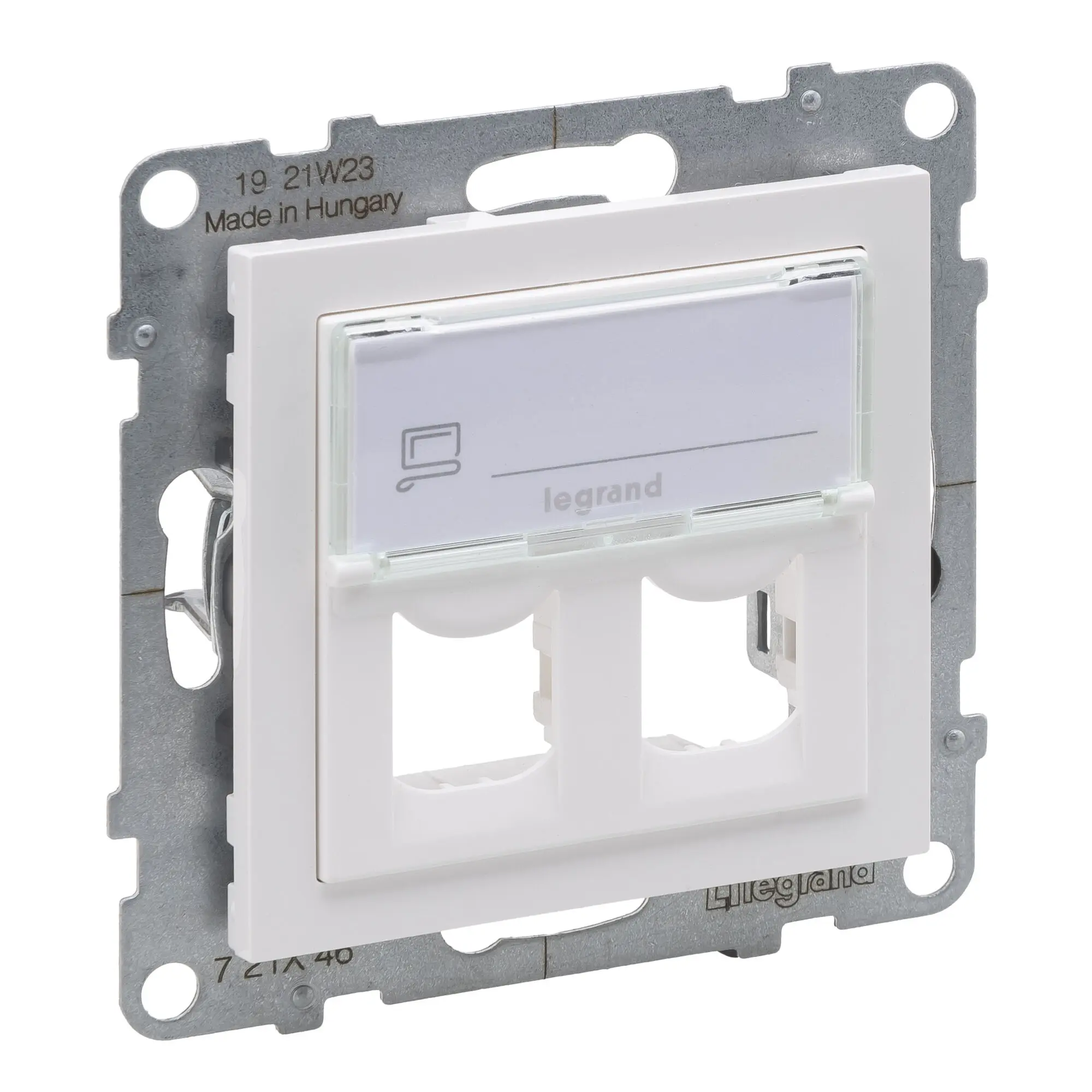 Adaptador Systimax Legrand New Suno – duplo, branco, alumínio ou preto