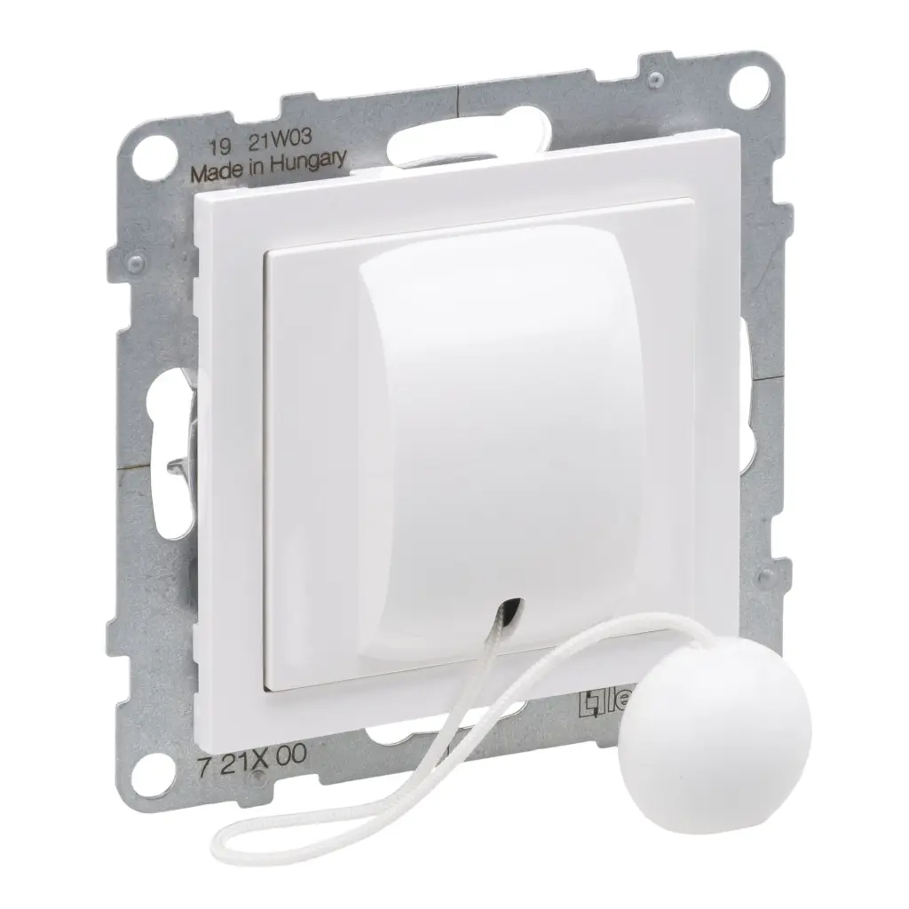 Botão de cordão Legrand New Suno – NA+NF, 6 A, ligadores automáticos, branco, alumínio ou preto