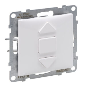 Botão de estores Legrand New Suno – 6 A, subida, stop e descida, branco, alumínio ou preto