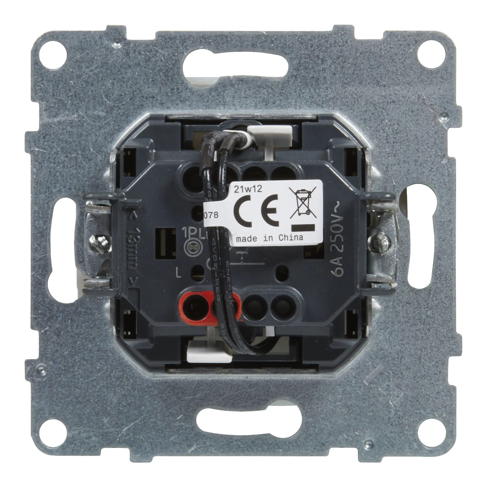 Botão luminoso Legrand New Suno – com porta-etiqueta, 6 A, branco, alumínio ou preto