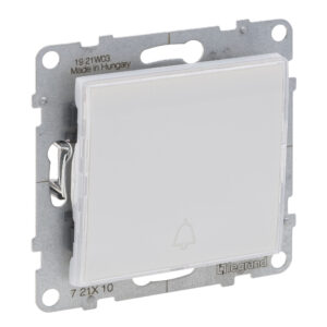 Botão luminoso Legrand New Suno – com porta-etiqueta, 6 A, branco, alumínio ou preto